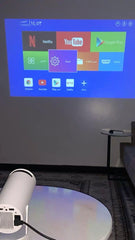 Mini Movie Projector, Portable Home Theater Projector, 4K Supported HD Smart Projector