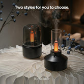 Vintage Aroma Diffuser Lamp, Flame Night Light Humidifier, USB Essential Oil Diffuser, Home Decor, 120ml 150ml