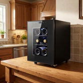 6 Bottle Compact Wine Cooler 20L Single Zone Mini Wine Fridge