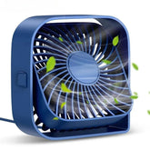 Mini Portable USB Desk Fan, 3-Speed Quiet Rotating Table Fan