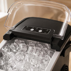 Portable Countertop Ice Maker Machine, 12kg/24H Ice Cube Maker, 2 Ice Sizes, Self Cleaning Mini Ice Maker for Home, Kitchen & Bar