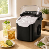 Portable Countertop Ice Maker Machine, 12kg/24H Ice Cube Maker, 2 Ice Sizes, Self Cleaning Mini Ice Maker for Home, Kitchen & Bar