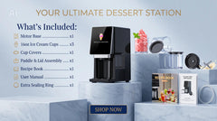 Teendow Ice Cream Maker KF-2501U1, Automatic Ice Cream Machine, 8 Preset Programs, Self-Cleaning, Countertop Ice Cream Maker