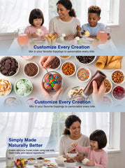 Teendow Ice Cream Maker KF-2501U1, Automatic Ice Cream Machine, 8 Preset Programs, Self-Cleaning, Countertop Ice Cream Maker
