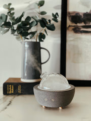 Glass Dome & Speckled Concrete Diffuser | Essential Oil Diffuser