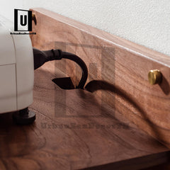 Solid Wood Projector Stand, Wall Mounted Turntable Shelf, Record Player Ledge, Vinyl Record Holder