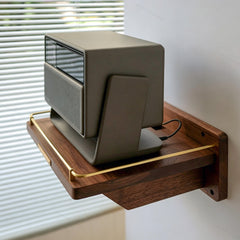 Floating Projector Tray, Solid Wood Projector Shelf, Walnut Projector Tray, Projector Rack, Projector Holder