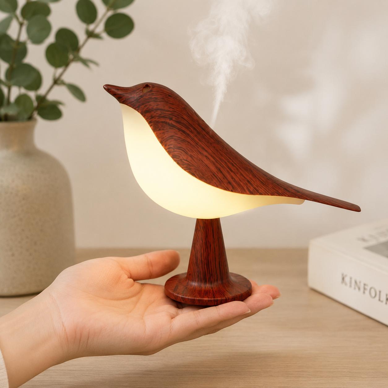 Touch Activated Bird Lamp Aroma Diffuser, Dimmable Color Changing Night Light