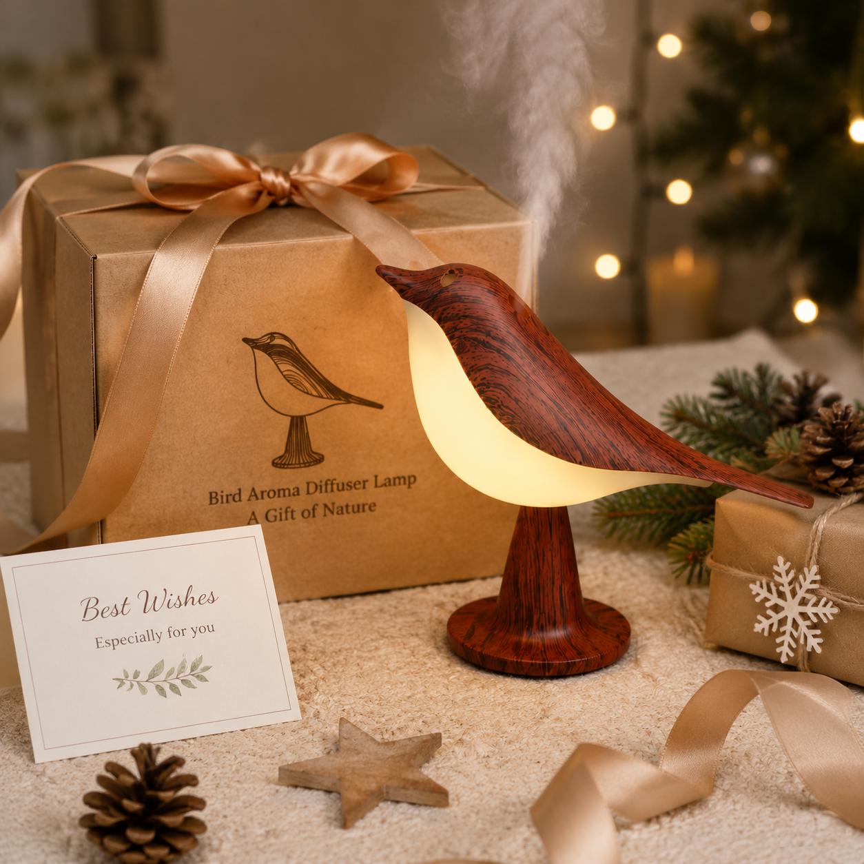 Touch Activated Bird Lamp Aroma Diffuser, Dimmable Color Changing Night Light