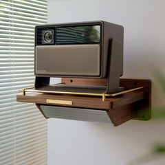 Floating Projector Tray, Solid Wood Projector Shelf, Walnut Projector Tray, Projector Rack, Projector Holder