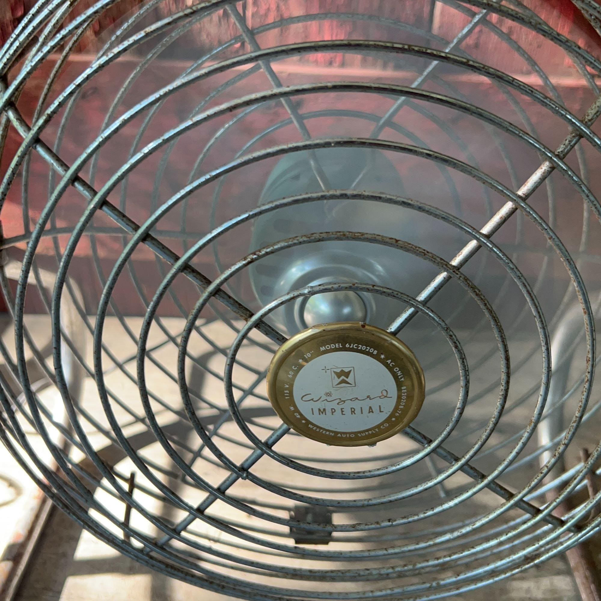 Vintage Wizard Imperial 10" Metal Oscillating Fan Model GJC30208 Fully Functional Mid-Century Design