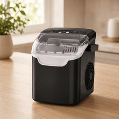 Portable Countertop Ice Maker Machine, 12kg/24H Ice Cube Maker, 2 Ice Sizes, Self Cleaning Mini Ice Maker for Home, Kitchen & Bar