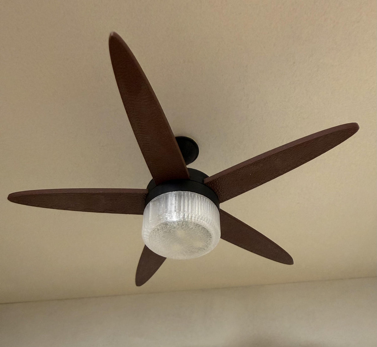 Working Light Miniature Ceiling Fan 1:12th Scale Dollhouse