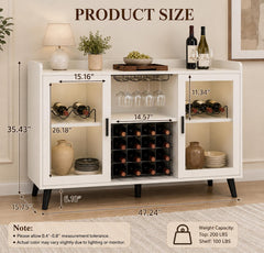 Wine Bar Cabinet With LED Lights, Bar Storage Cabinet, Home Bar Cabinet, Display Cabinet, Wine Rack, Wine Storage Cabinet
