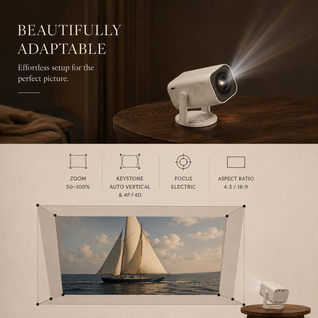 4K Mini Projector for Home Theatre